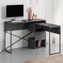 Hanah Home Escritorio de Estudio Gris Retro